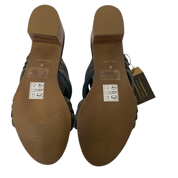 Crevo Womens Size 8 Rubie Suede Knotted Slip-On Heeled Sandal - Picture 4 of 6